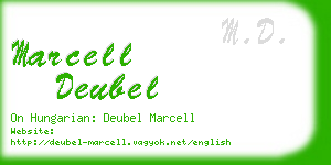 marcell deubel business card